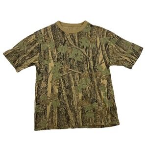 Vintage Trebark Camouflage Shirt Mens M Brown Outdoors Hunting Street 90s Y2K‎